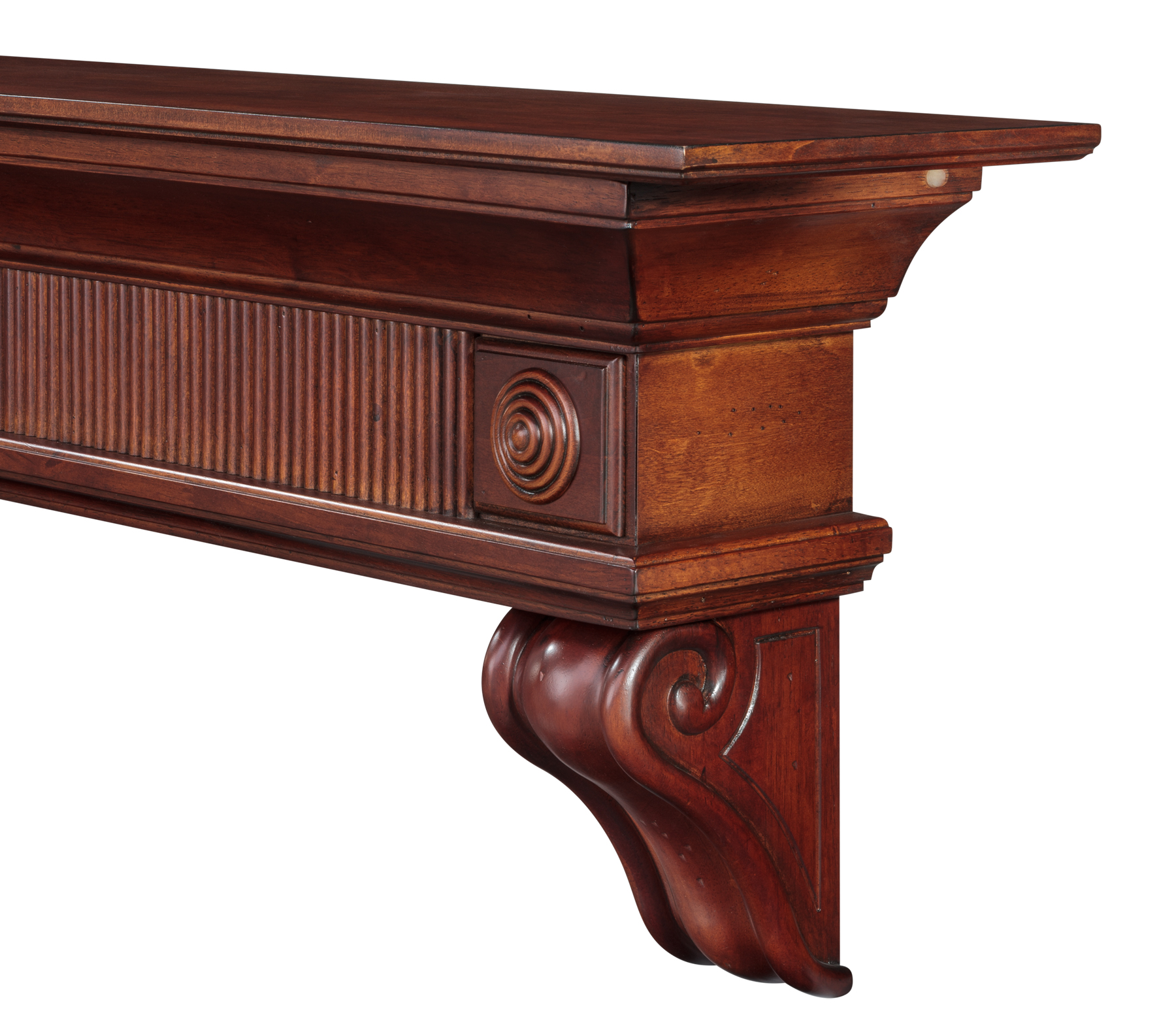 Devonshire 60 inch Mantel Shelf Cherry Distressed Finish 691199445323